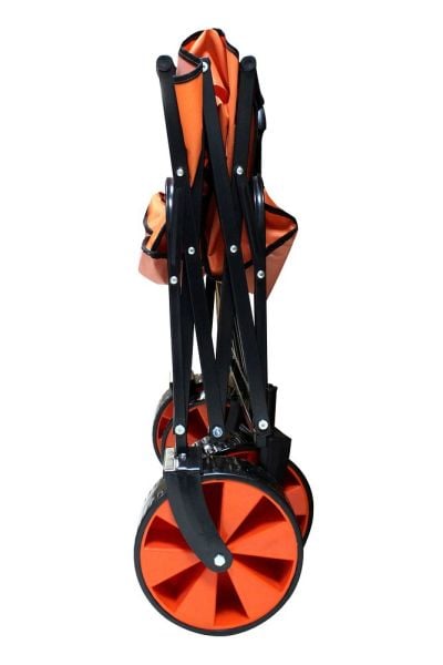 Katlanabilir Taşıma Arabası Plaj-bahçe-kamp Arabası Turuncu (TURUNCU TEKERLİ)