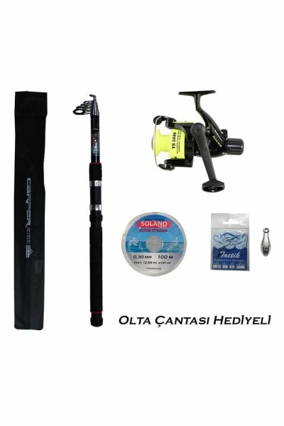 Carper 300 Olta Kamışı Ys 5000 Olta Makinesi Misinalı Tam Takım Olta Seti