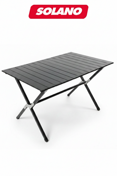Solano X-Frame Katlanır Kamp Masası – 110x65 cm Metal Tabla
