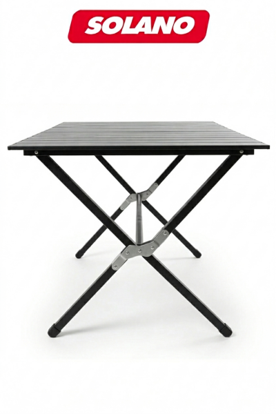 Solano X-Frame Katlanır Kamp Masası – 110x65 cm Metal Tabla