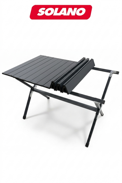 Solano X-Frame Katlanır Kamp Masası – 110x65 cm Metal Tabla