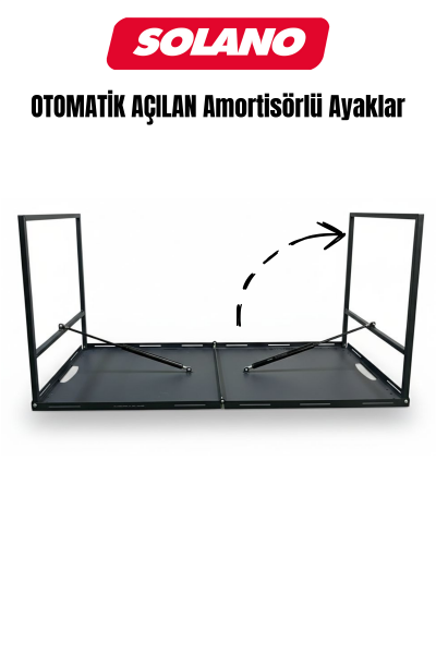 Solano Amortisörlü Katlanır Kamp Masası 105x50 cm – Otomatik Açılır Ayaklı