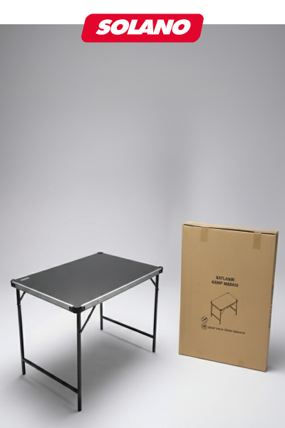 Katlanır Kamp Masası Alüminyum Çerçeve Mdf Üst Tabla (58*78*65CM) Kamp Piknik Katlanır Masa (BÜYÜK)