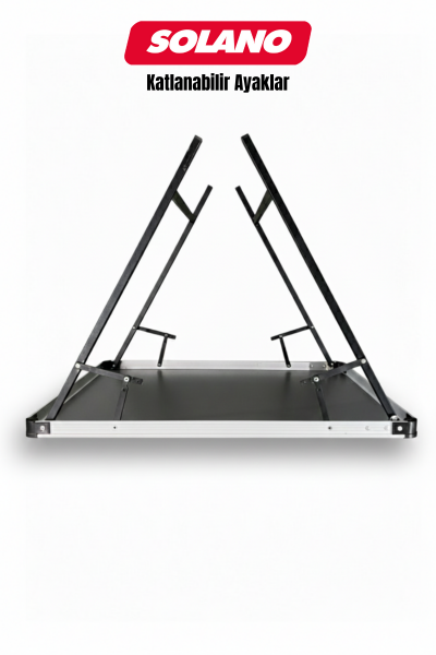 Katlanır Kamp Masası Alüminyum Çerçeve Mdf Üst Tabla (58*78*65CM) Kamp Piknik Katlanır Masa (BÜYÜK)
