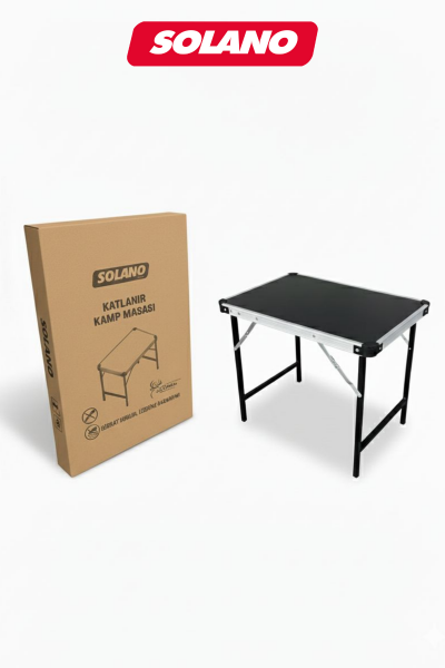 Katlanır Kamp Masası Alüminyum Çerçeve Mdf Üst Tabla (38*58CM) Kamp Piknik Katlanır Masa (KÜÇÜK)