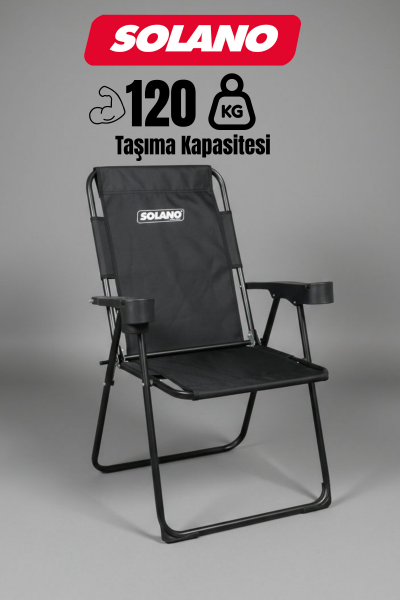 Katlanır Kamp Sandalyesi Bardaklıklı Outdoor Piknik ve Plaj Koltuğu